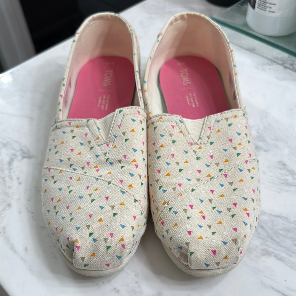 Toms Confetti Canvas Slip-Ons